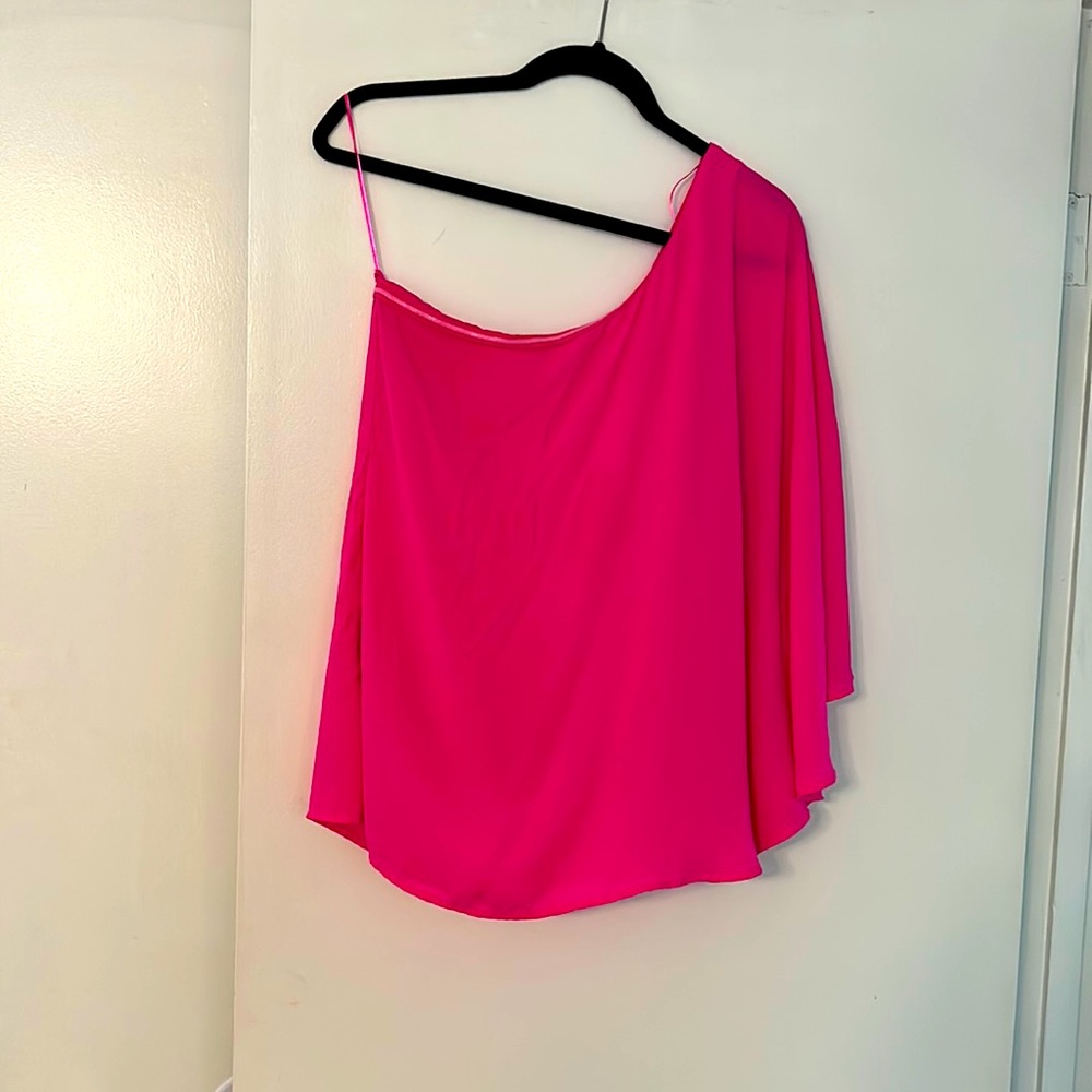 Pink one shoulder top